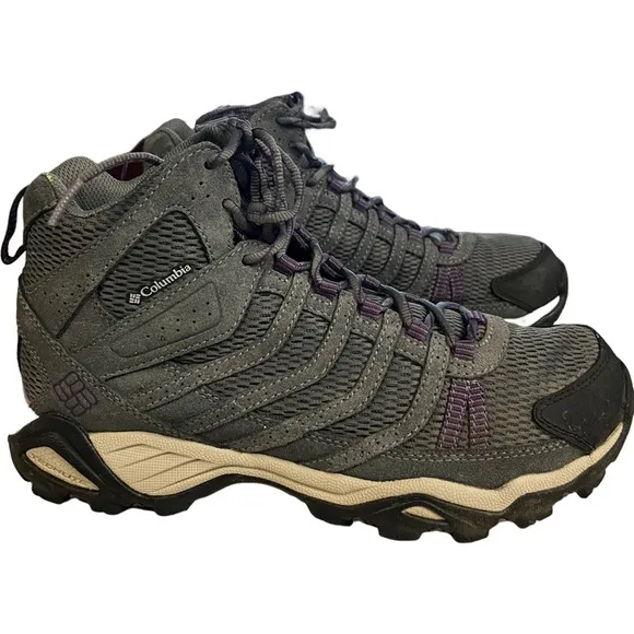 Columbia Womens Helvatia Mid Omni Grip BL3912-046 Gray trail Boots Size US 10