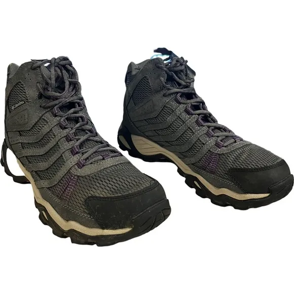 Columbia Womens Helvatia Mid Omni Grip BL3912-046 Gray trail Boots Size US 10