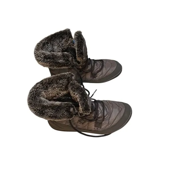 Columbia Women's Waterproof Insulated Gray Winter Boots Size 7.5