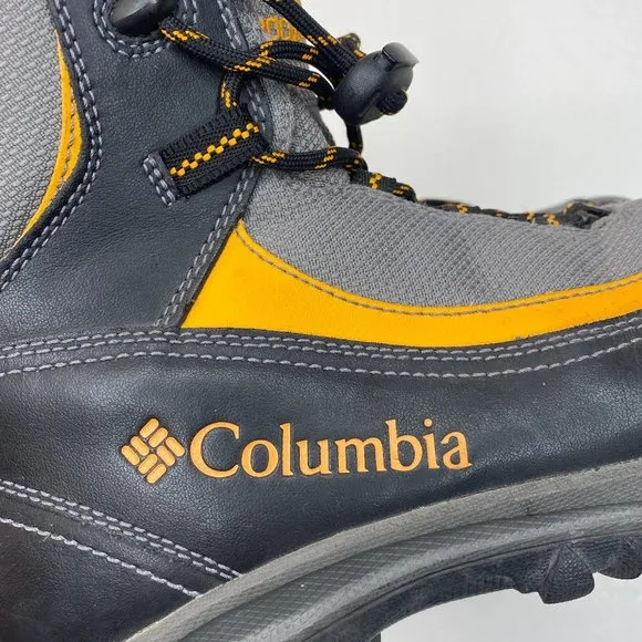 Columbia Youth Winter Trek Omni Grip size youth 4 in grey and orange winter boot