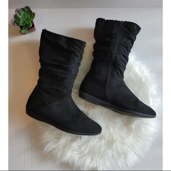 Comfortview Black Mid Calf Boots