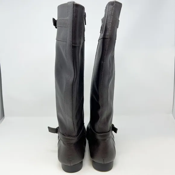 Comfortview Janis Leather Tall Riding Boots Women's Size 9W
