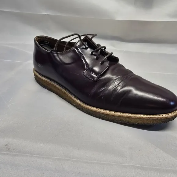 Common Projects Derby Polished Leather Loafers Men size 42 (Size 9 US) Burgundy