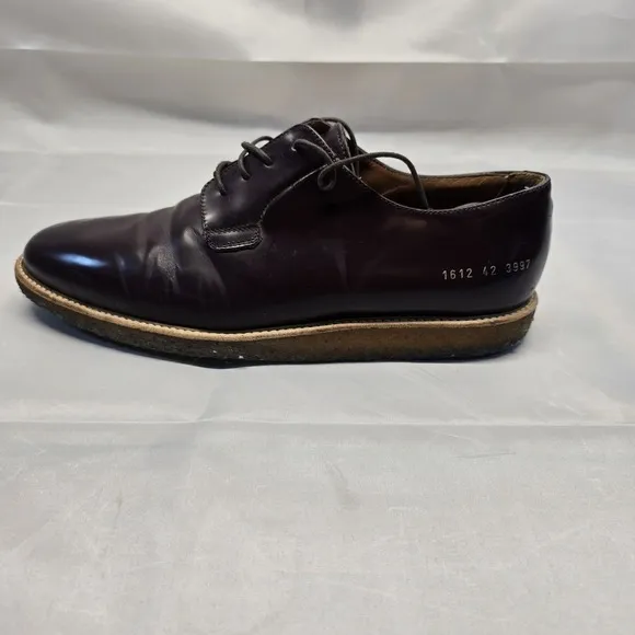 Common Projects Derby Polished Leather Loafers Men size 42 (Size 9 US) Burgundy