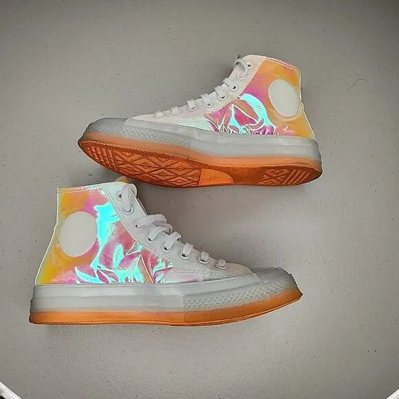 Converse Chuck 70 Hi Iridescent/White High Top Unisex Sneakers Shoes 170604C