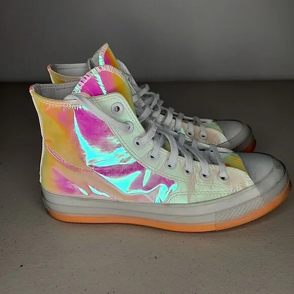 Converse Chuck 70 Hi Iridescent/White High Top Unisex Sneakers Shoes 170604C