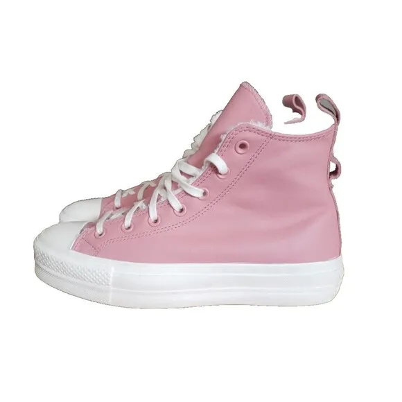 Converse Chuck Taylor All Star Lift Hi Rust Powder Pink Womens Size 9.5 A04256C