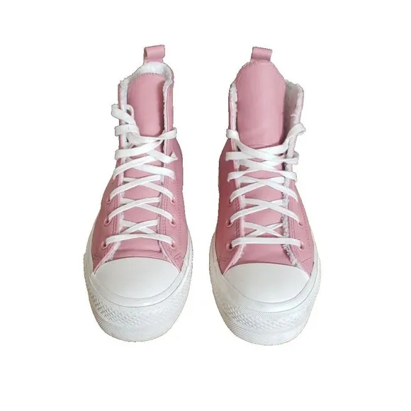 Converse Chuck Taylor All Star Lift Hi Rust Powder Pink Womens Size 9.5 A04256C