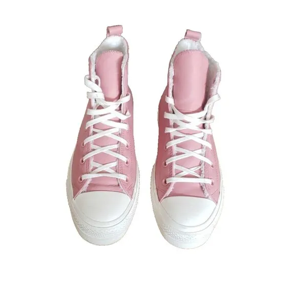 Converse Chuck Taylor All Star Lift Hi Rust Powder Pink Womens Size 9.5 A04256C