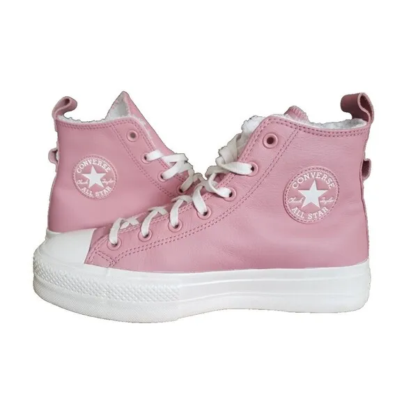 Converse Chuck Taylor All Star Lift Hi Rust Powder Pink Womens Size 9.5 A04256C