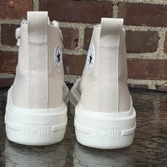 Converse Cream Canvas High-Top Sneakers