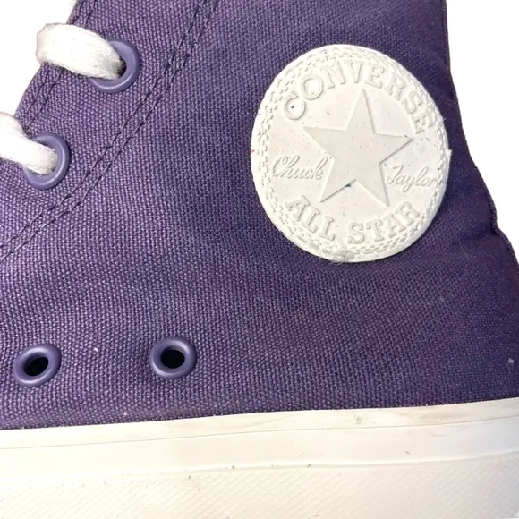 Converse CTAS Hi Lift Jacquard Camo Dark Raisin Platform Sneakers Size 7.5