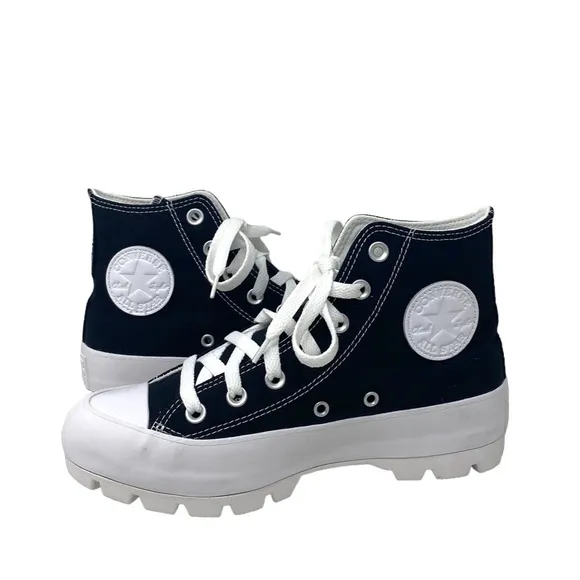 Converse Ctas Lugged Canvas Black Silver Women Shoe Casual Custom 571211C-WTBLWT