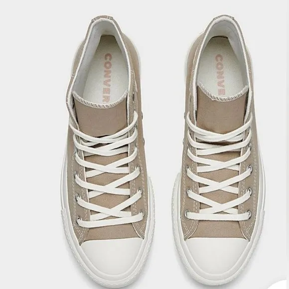 Converse High-Top Canvas Sneakers - Tan