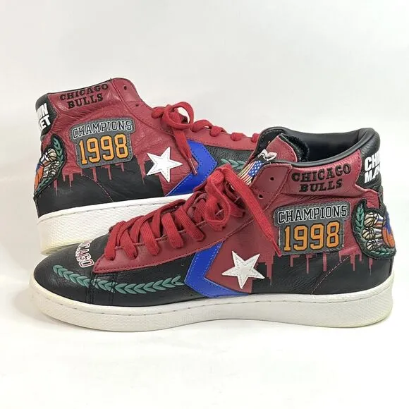 Converse x ChinaTown Market Pro Leather Hi Chicago Bulls Men 10 Sneakers 171241C