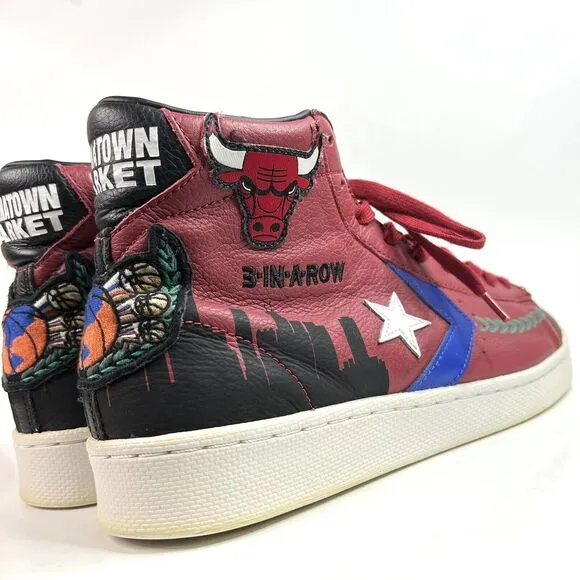 Converse x ChinaTown Market Pro Leather Hi Chicago Bulls Men 10 Sneakers 171241C
