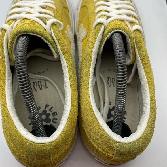 Converse X Golf Le Fleur Women's Yellow Suede Sneakers size 10