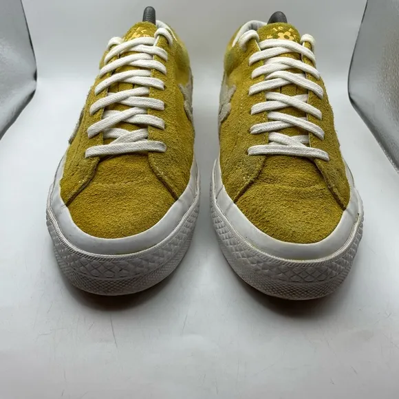 Converse X Golf Le Fleur Women's Yellow Suede Sneakers size 10