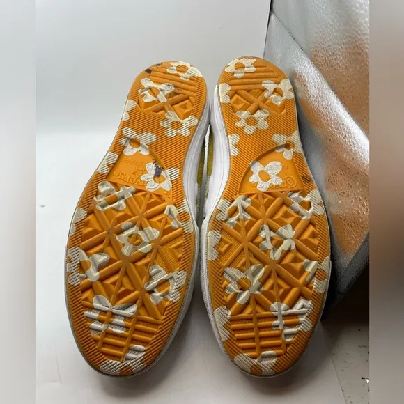 Converse X Golf Le Fleur Women's Yellow Suede Sneakers size 10