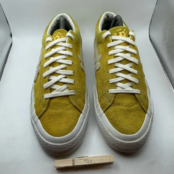Converse X Golf Le Fleur Women's Yellow Suede Sneakers size 10