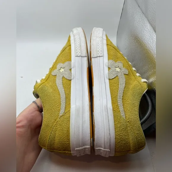 Converse X Golf Le Fleur Women's Yellow Suede Sneakers size 10