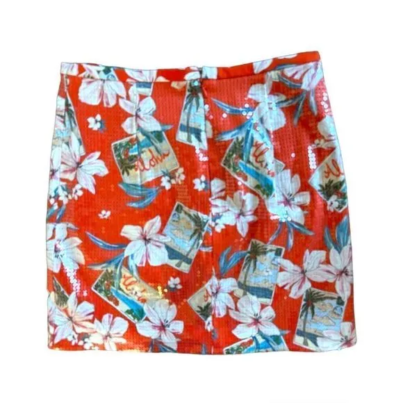 COPY - LE SUPERBE POSTCARD MINI SKIRT- SIZE 4