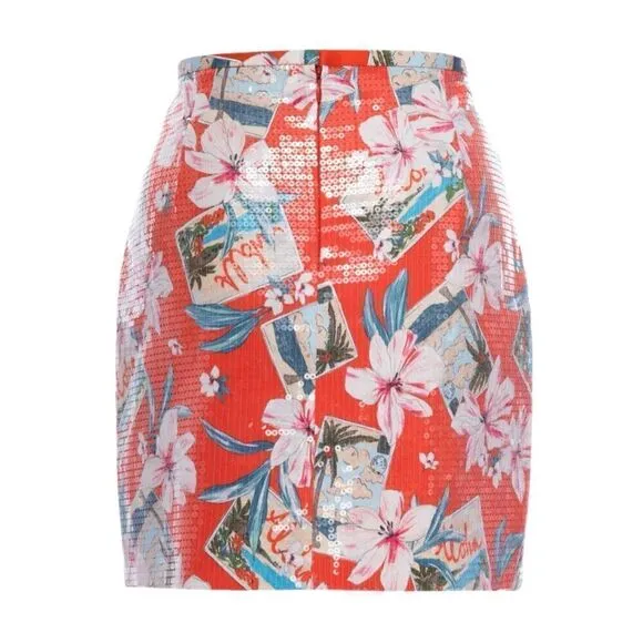 COPY - LE SUPERBE POSTCARD MINI SKIRT- SIZE 4