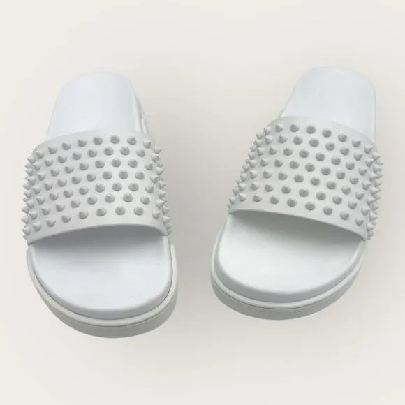 COPY - Pool Fun Flat leather spike sandals size 42Men 9 Womans 11.5