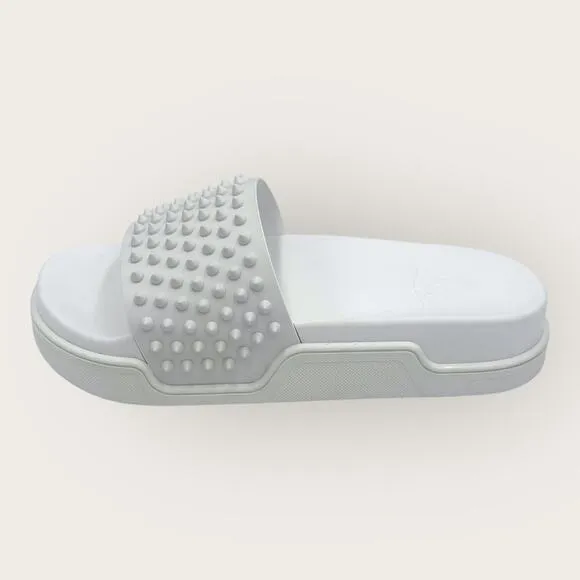 COPY - Pool Fun Flat leather spike sandals size 42Men 9 Womans 11.5