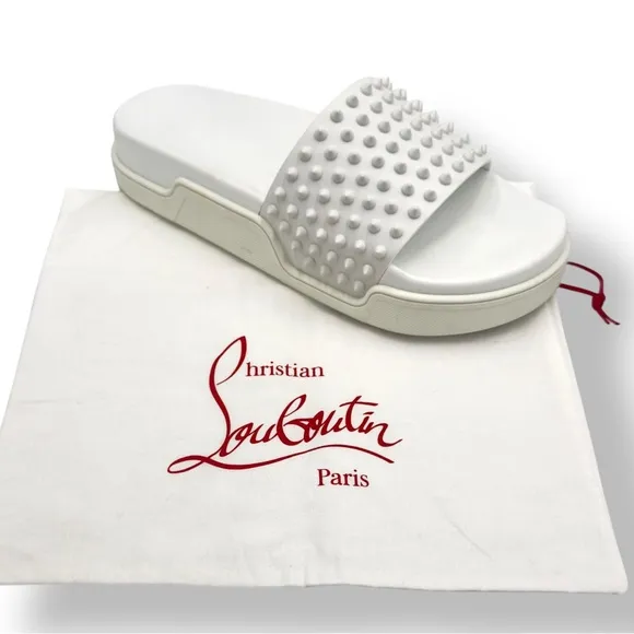 COPY - Pool Fun Flat leather spike sandals size 42Men 9 Womans 11.5