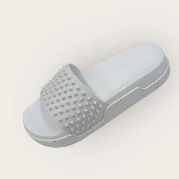 COPY - Pool Fun Flat leather spike sandals size 42Men 9 Womans 11.5