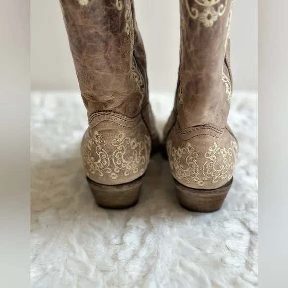 Corral Boot Company Teens Size 3 Cowgirl Snip Toe Boots EUC