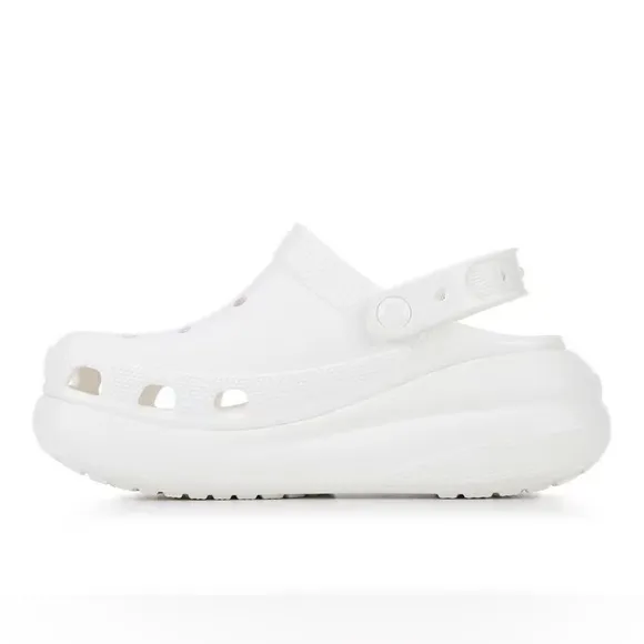 Crocs Classic Crush Clog White Platform Sandals Unisex Shoe Size‎ M8/W10 New