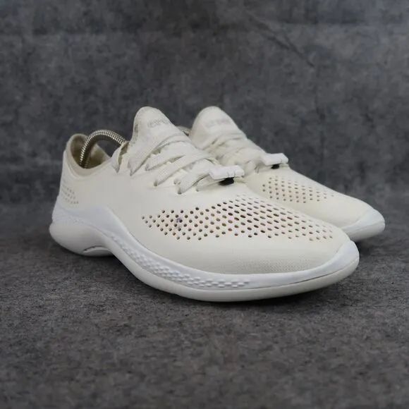 Crocs Shoes Womens 9 Sneakers LiteRide 360 Pacer Perforated Rubber Slip On White
