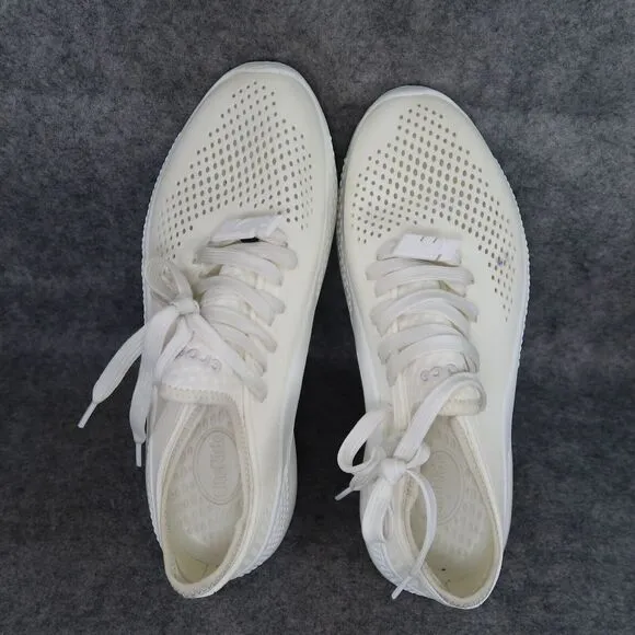 Crocs Shoes Womens 9 Sneakers LiteRide 360 Pacer Perforated Rubber Slip On White