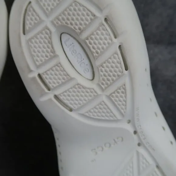 Crocs Shoes Womens 9 Sneakers LiteRide 360 Pacer Perforated Rubber Slip On White