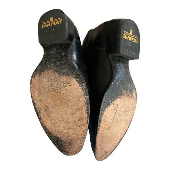 DAN POST Men’s MILWAUKEE Black Western Boots - SNIP Toe Size 10