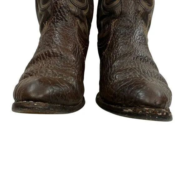 Dan Post Vintage USA Brown Exotic Leather Western Cowboy Boots Men’s Size‎ 9
