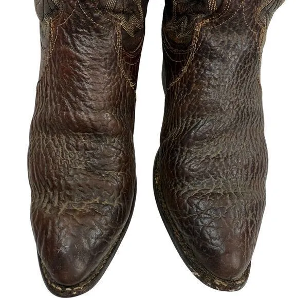 Dan Post Vintage USA Brown Exotic Leather Western Cowboy Boots Men’s Size‎ 9