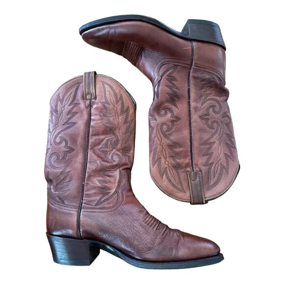Dan Post Western Leather Cowboy boots Brown size 10.5 D
