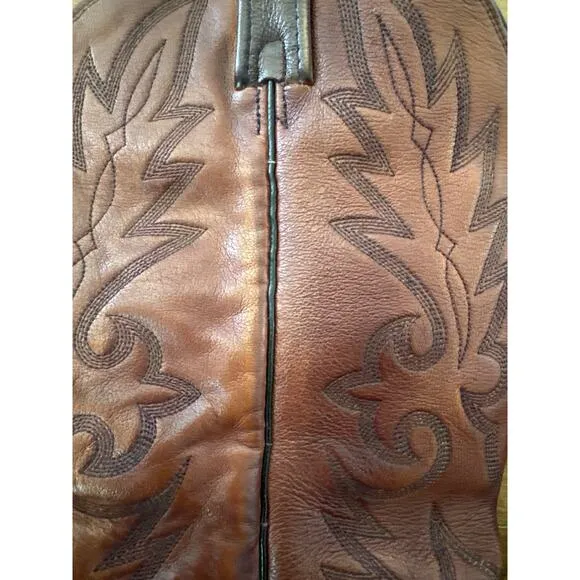 Dan Post Western Leather Cowboy boots Brown size 10.5 D