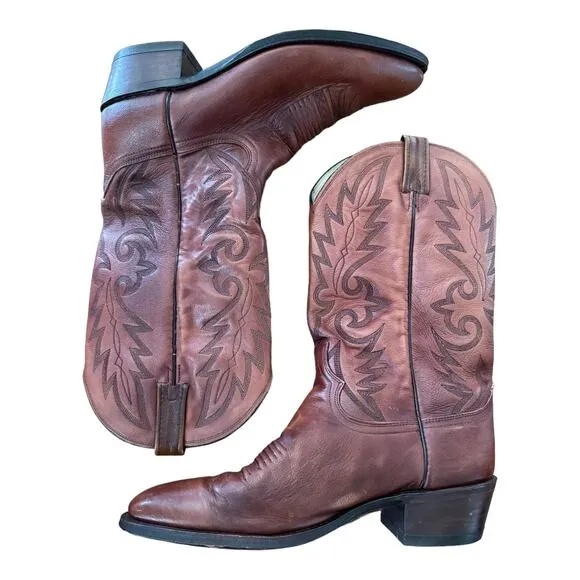 Dan Post Western Leather Cowboy boots Brown size 10.5 D