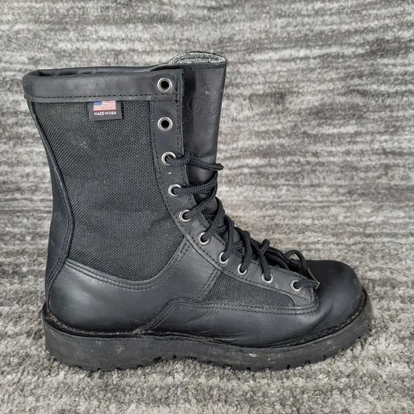 Danner Leather Acadia Work Boots Waterproof USA Made Black Size Mens 7