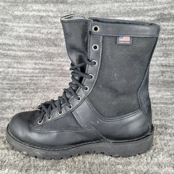 Danner Leather Acadia Work Boots Waterproof USA Made Black Size Mens 7