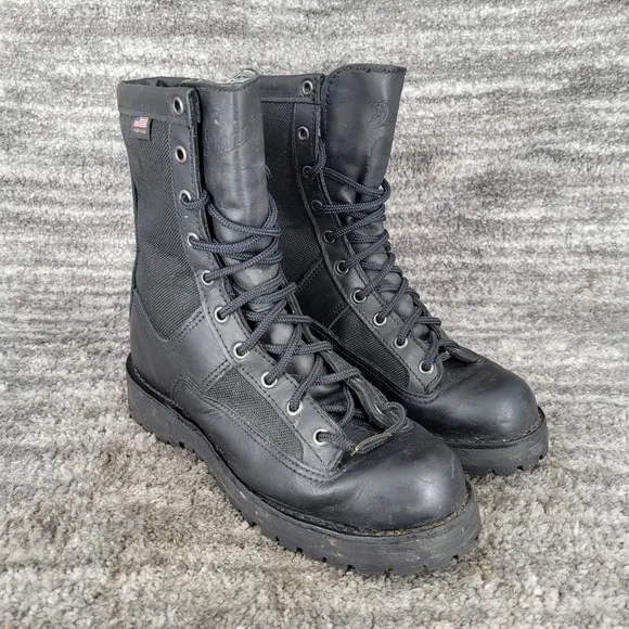 Danner Leather Acadia Work Boots Waterproof USA Made Black Size Mens 7