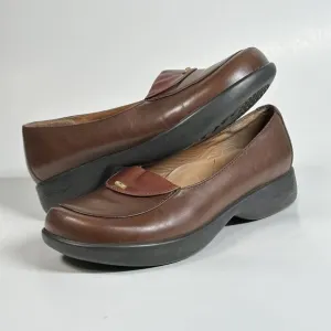 DANSKO Desiree Brown Leather Loafers Womens US Size 6.5-7 EU 37 Made In Brazil