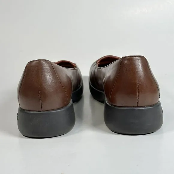 DANSKO Desiree Brown Leather Loafers Womens US Size 6.5-7 EU 37 Made In Brazil