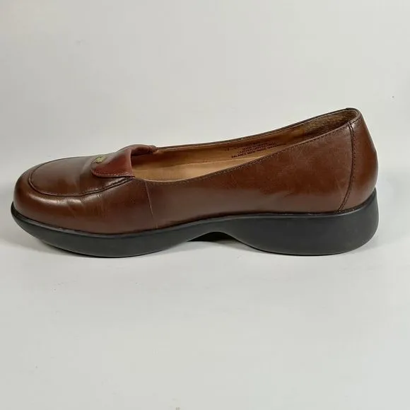 DANSKO Desiree Brown Leather Loafers Womens US Size 6.5-7 EU 37 Made In Brazil