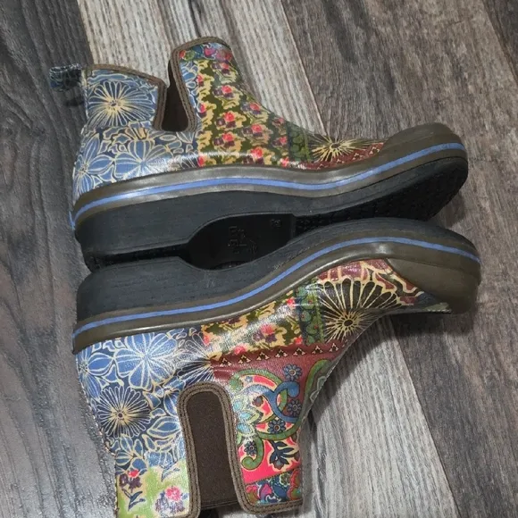 Dansko Multicolor Floral Ankle Boots