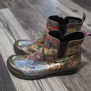 Dansko Multicolor Floral Ankle Boots